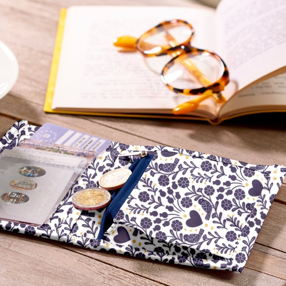 Portefeuille compact scandinavia bleu