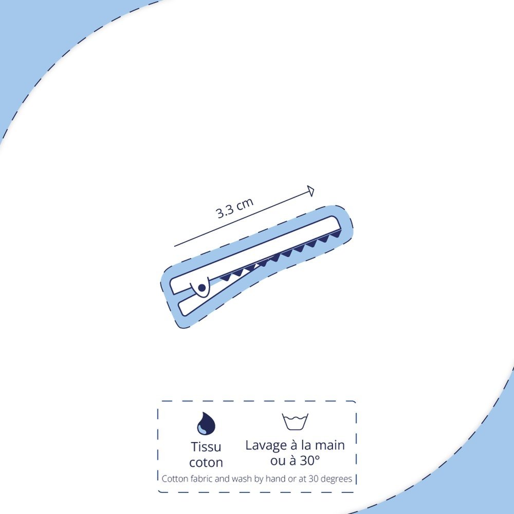 Barrette libellule gaze lurex corail