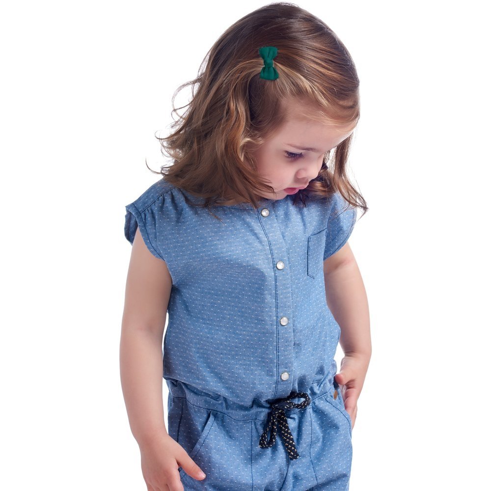 Barrettes clic-clac petits noeuds  vert émeraude