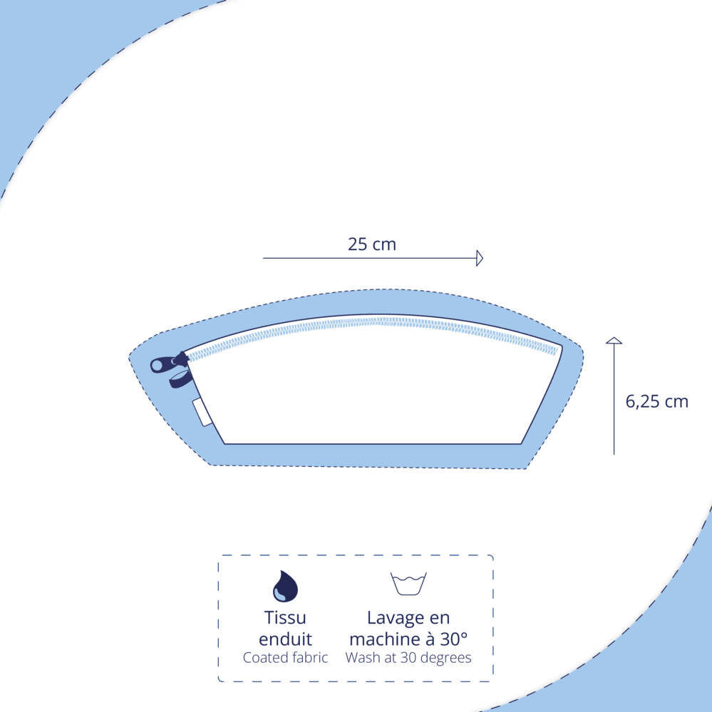 Trousse scolaire casse noisette