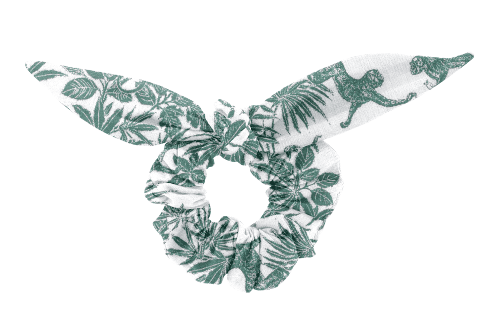 Chouchou nœud  jungle vintage