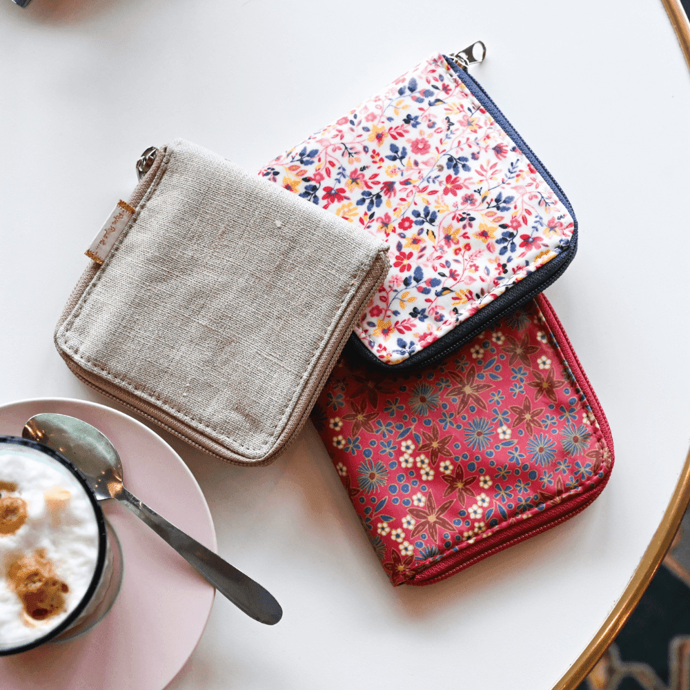 Petit Portefeuille Charlie lin doré