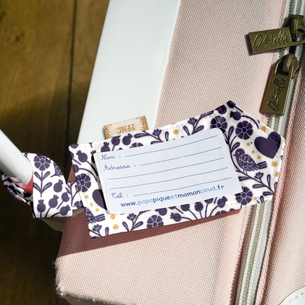 Etiquette bagage scandinavia bleu