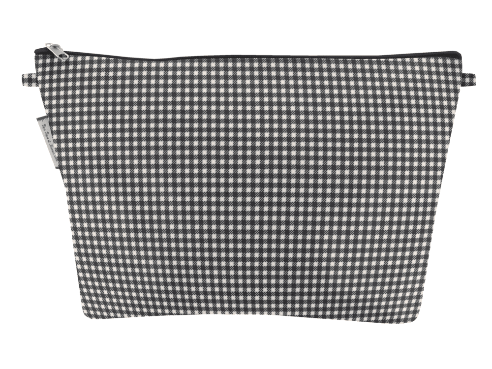 Trousse de toilette vichy noir