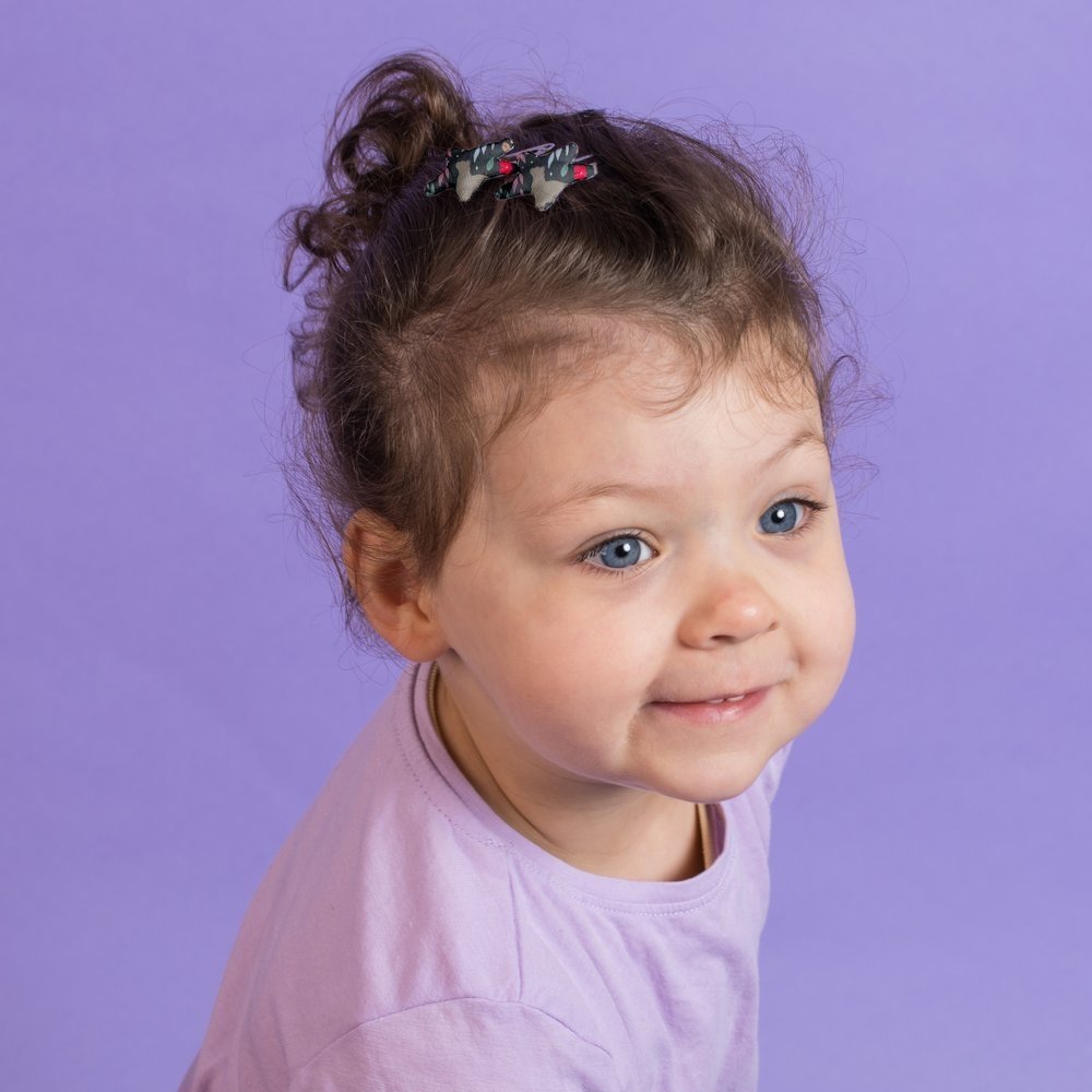 Barrettes clic-clac étoile nuit féline