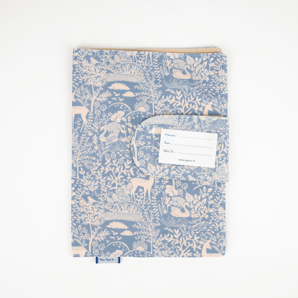 Protège carnet de santé toile de biche