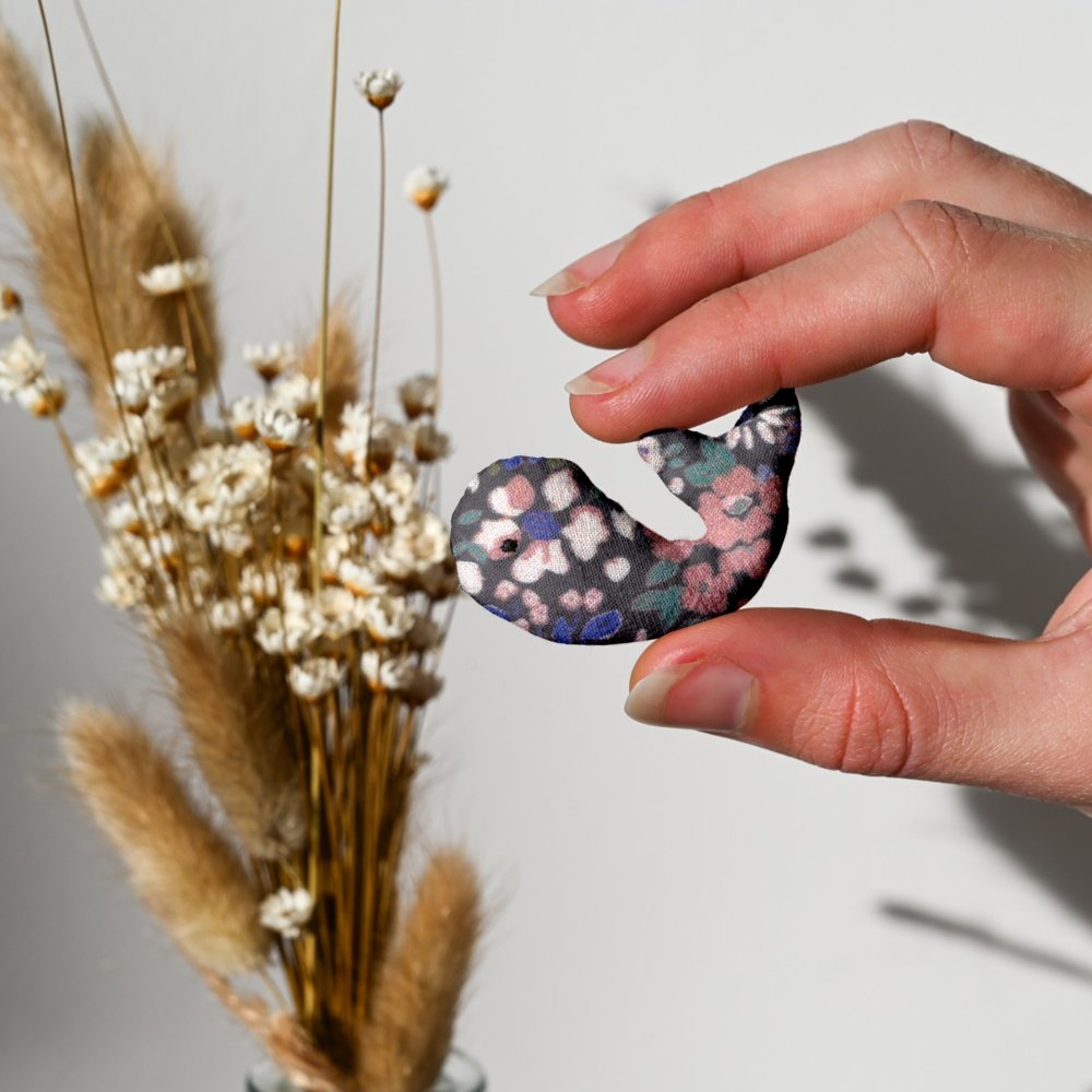 Barrette Baleine monet lilas