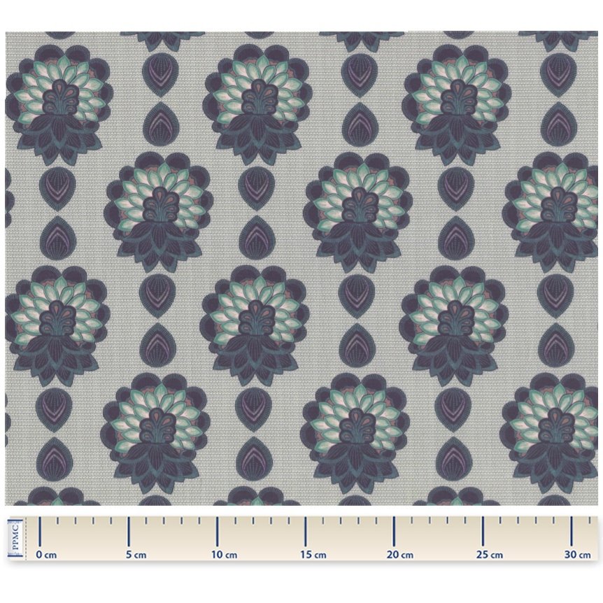 Tissu coton au mètre lotus vert