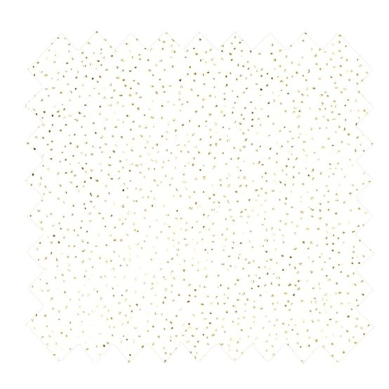 Tissu coton au mètre  blanc pailleté