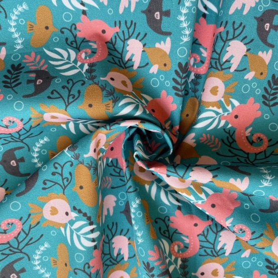 Tissu coton au mètre sous l'océan