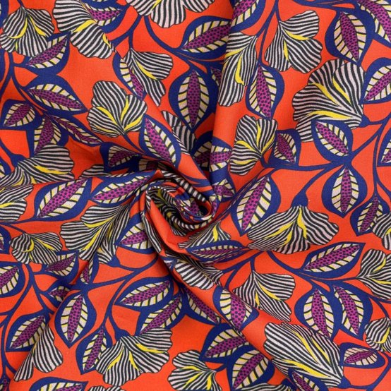 Tissu coton au mètre calypso