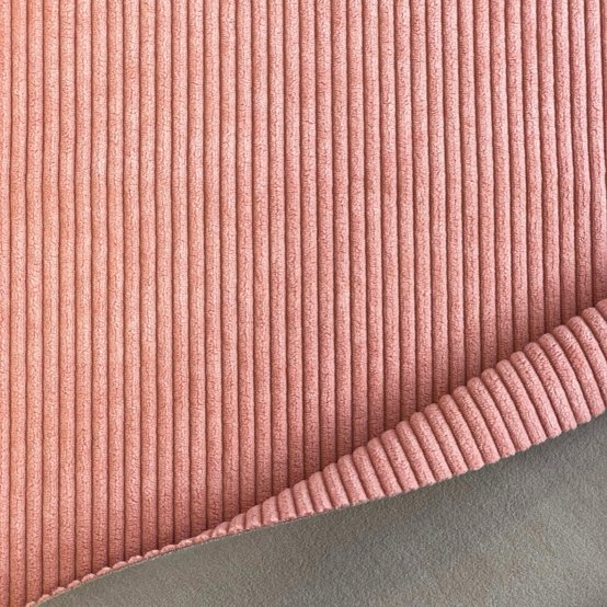 Tissu velours velours côtelé rose blush