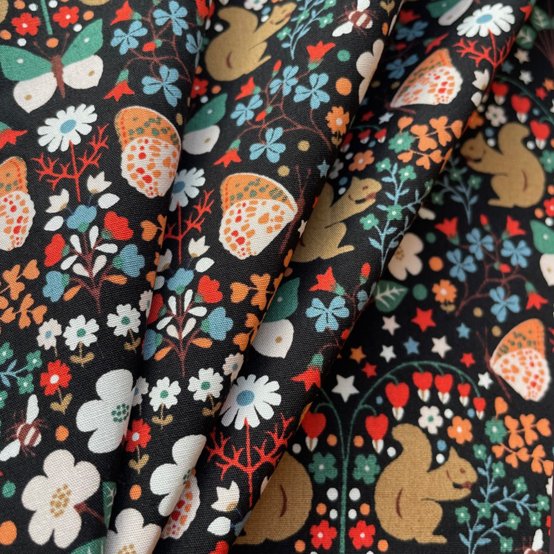 Tissu coton au mètre casse noisette