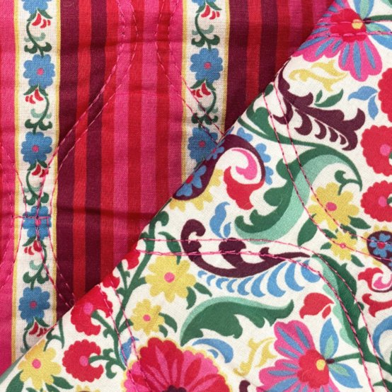Tissu matelassé ex2645 matelassé folk multicolore