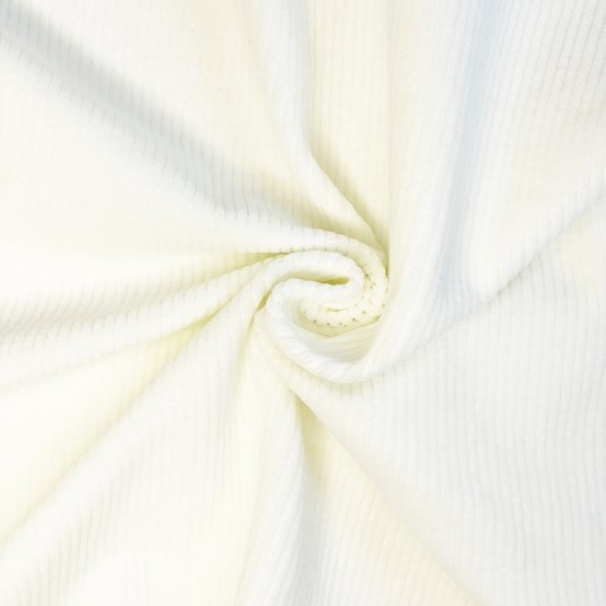 Tissu velours velours côtelé blanc