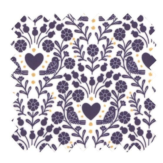 Tissu enduit  au mètre scandinavia bleu