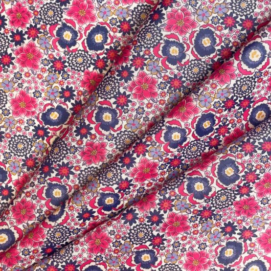 Tissu enduit  au mètre ex2543 lavandula fuchsia