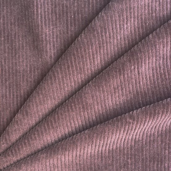 Tissu velours velours côtelé prune