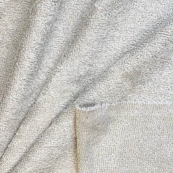 Tissu éponge bambou au mètre grège