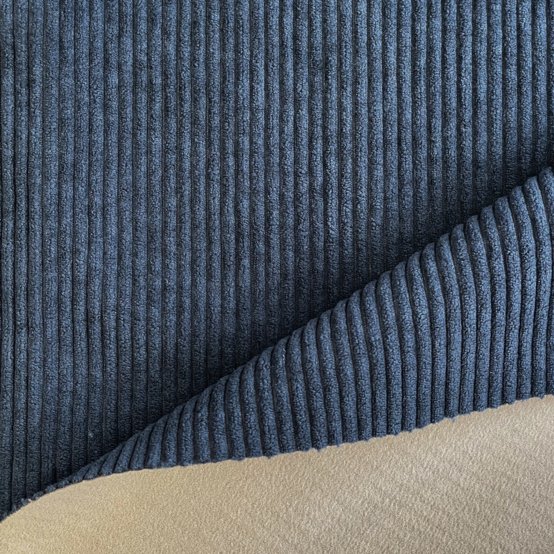 Tissu velours velours côtelé large marine