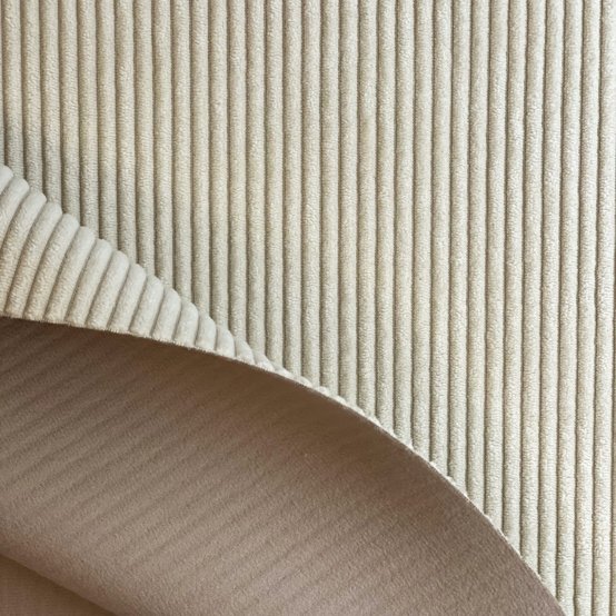 Tissu velours velours côtelé large ivoire