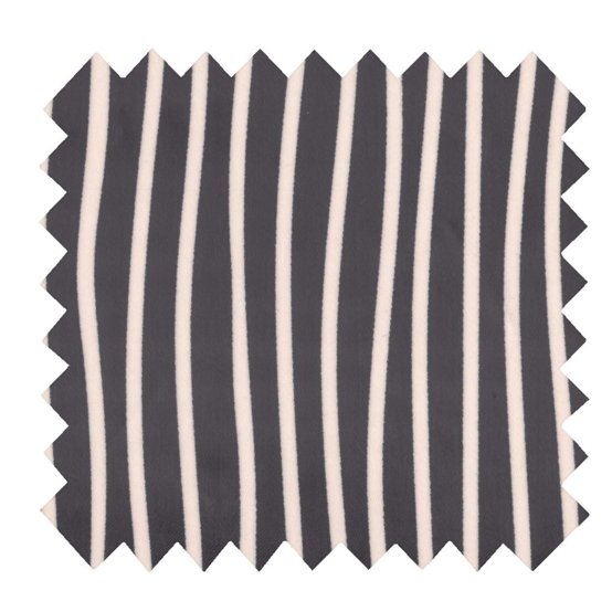 Tissu enduit  au mètre rayé ivoire marine