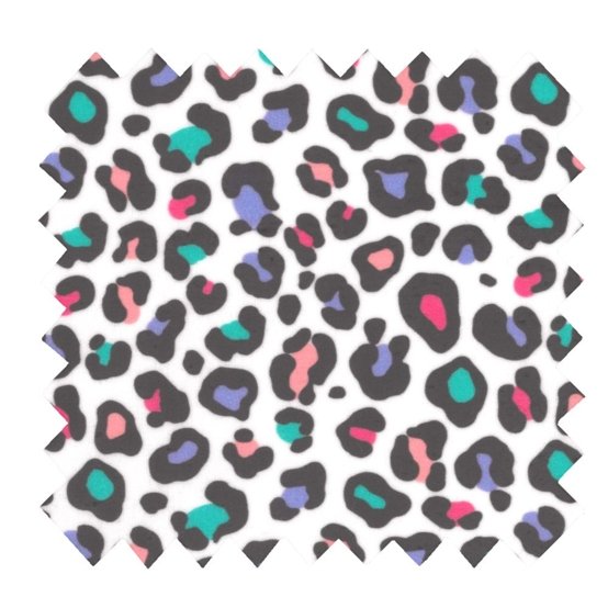 Tissu enduit  au mètre ex2505 léopard multicolore