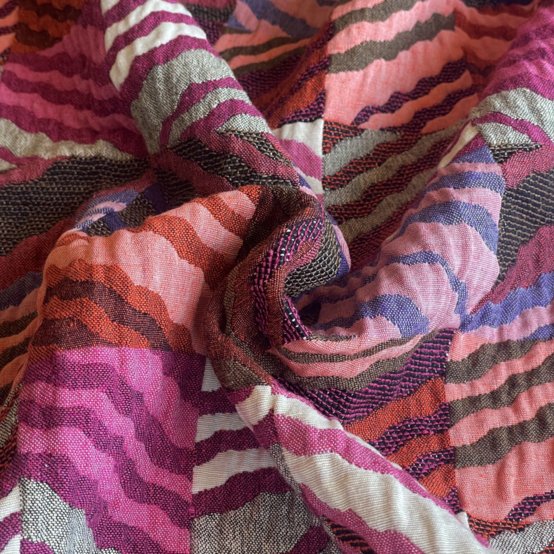 Tissu Jacquard zigzag pop