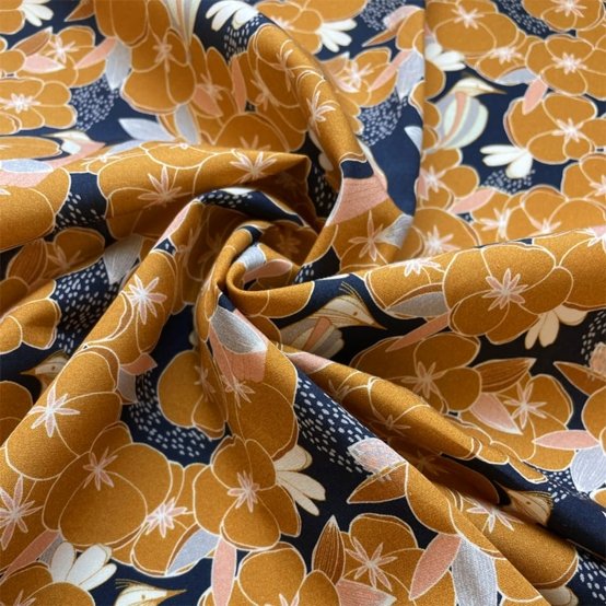 Tissu coton au mètre coton d'or