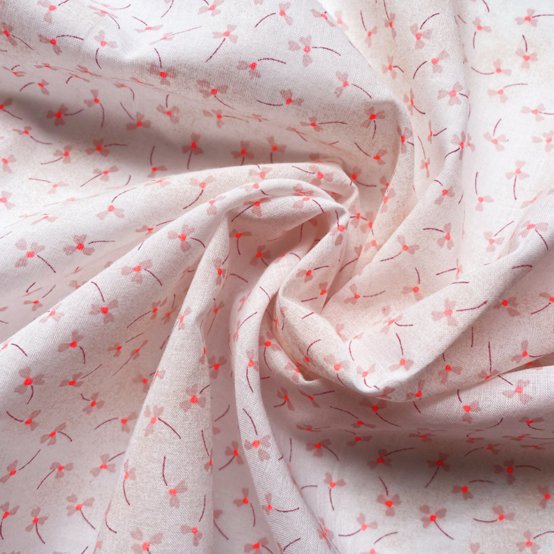 Tissu voile ex2473 fleurette fluo