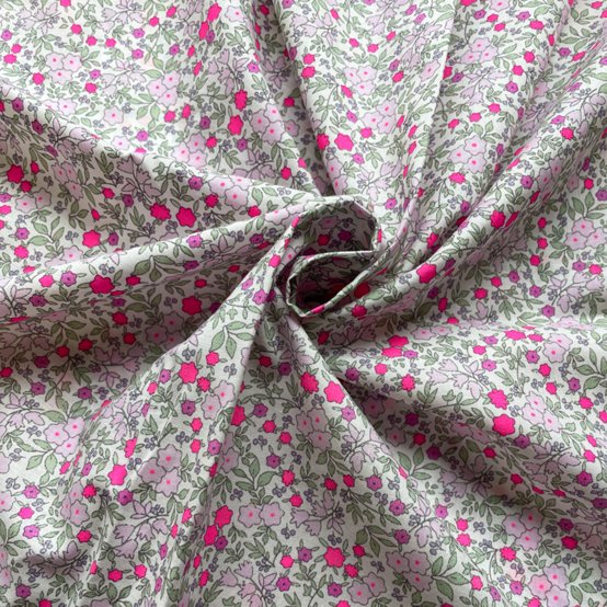 Tissu coton au mètre serenade fluo