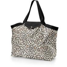 Grand sac cabas en tissu leopard