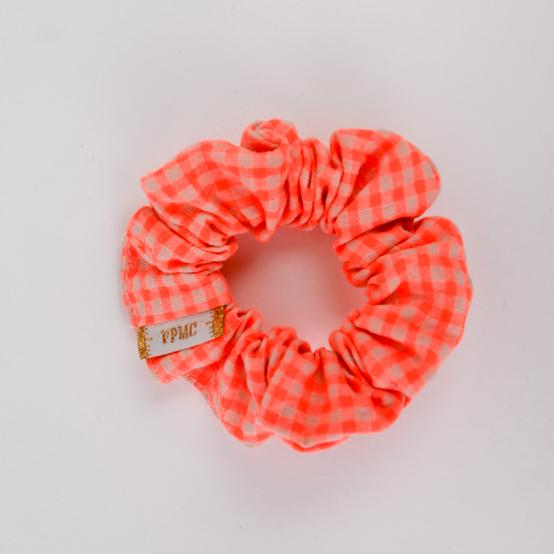 Petit Chouchou vichy orange fluo