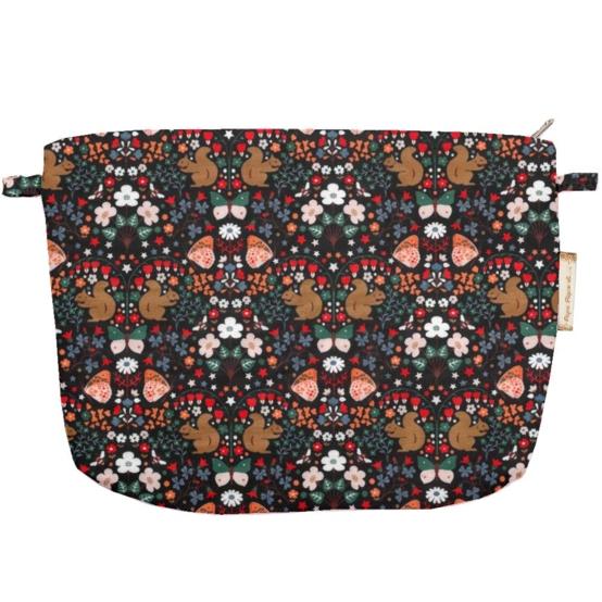 Pochette tissu casse noisette
