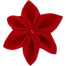 Barrette fleur étoile rouge