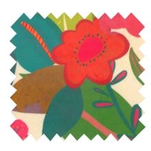Tissu enduit  au mètre fleurs des iles