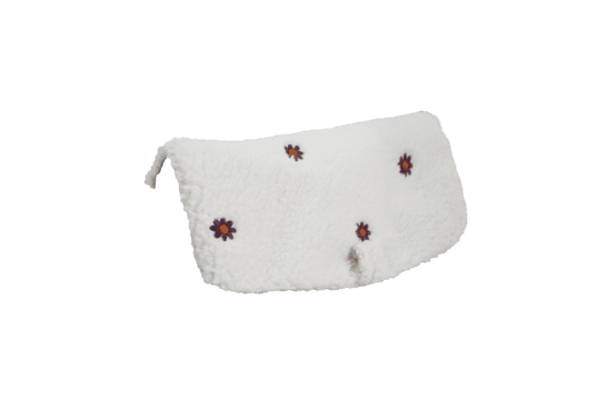 Rabat sac compagnon moumoute ivoire fleurie