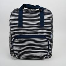 Sac à dos pliable Gaby rayé ivoire marine