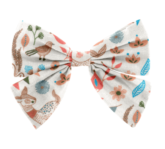 Barrette noeud papillon douceur des bois