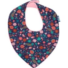 Bavoir bandana huppette fleurie