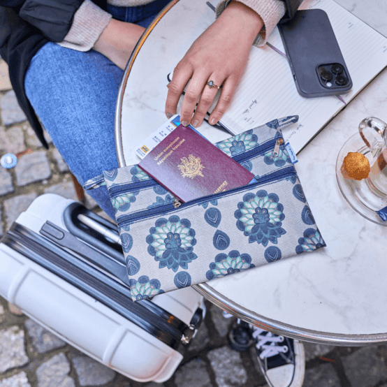 Pochette plate Aloïs lotus vert