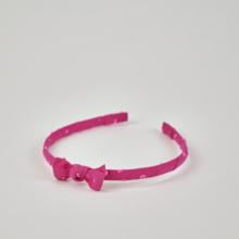 Serre-tête fin plumetis rose fuchsia