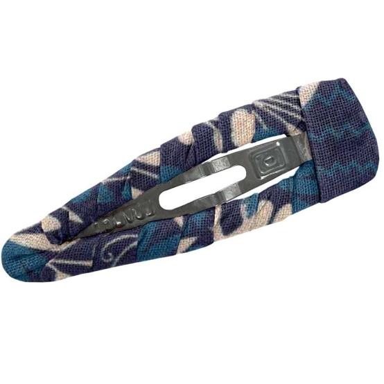 Barrette clic-clac tissu parade royale