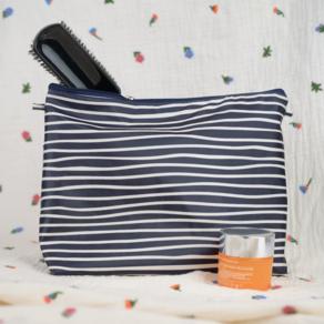 Trousse de toilette rayé ivoire marine