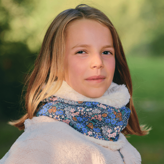 Echarpe tube enfant monet lilas