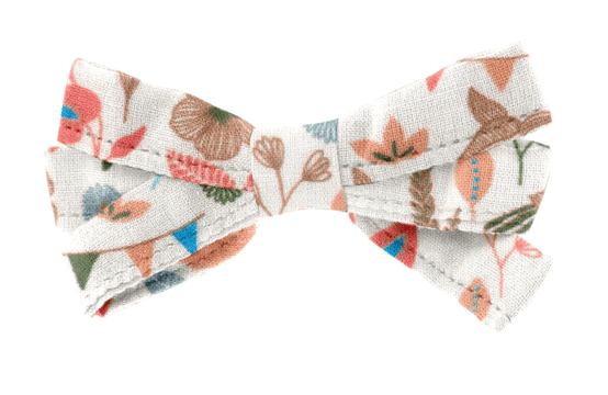 Barrette noeud ruban douceur des bois