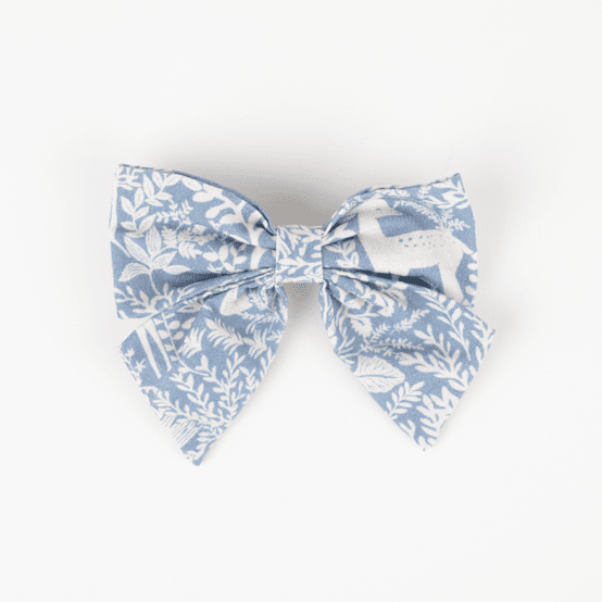 Barrette noeud papillon toile de biche