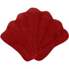 Barrette coquillage rouge