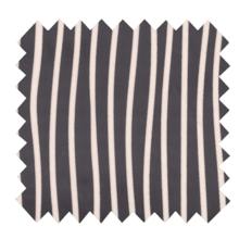 Tissu enduit  au mètre rayé ivoire marine