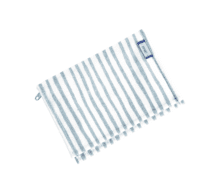 Portefeuille compact rayé bleu blanc